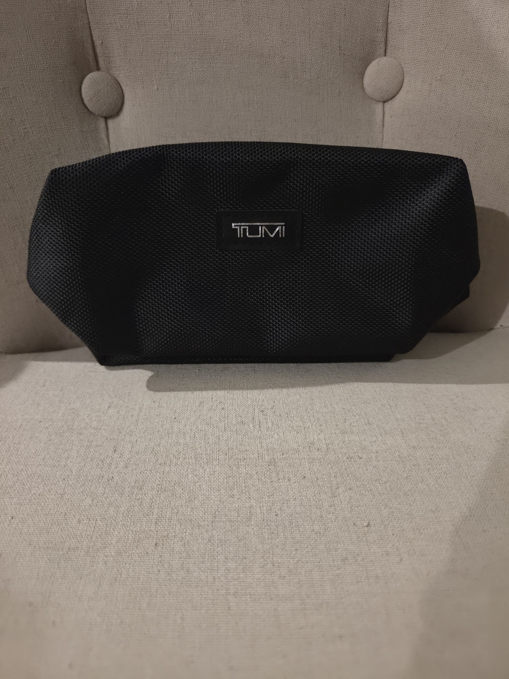 Tumi Black Toiletry Kit with Subtle Logo